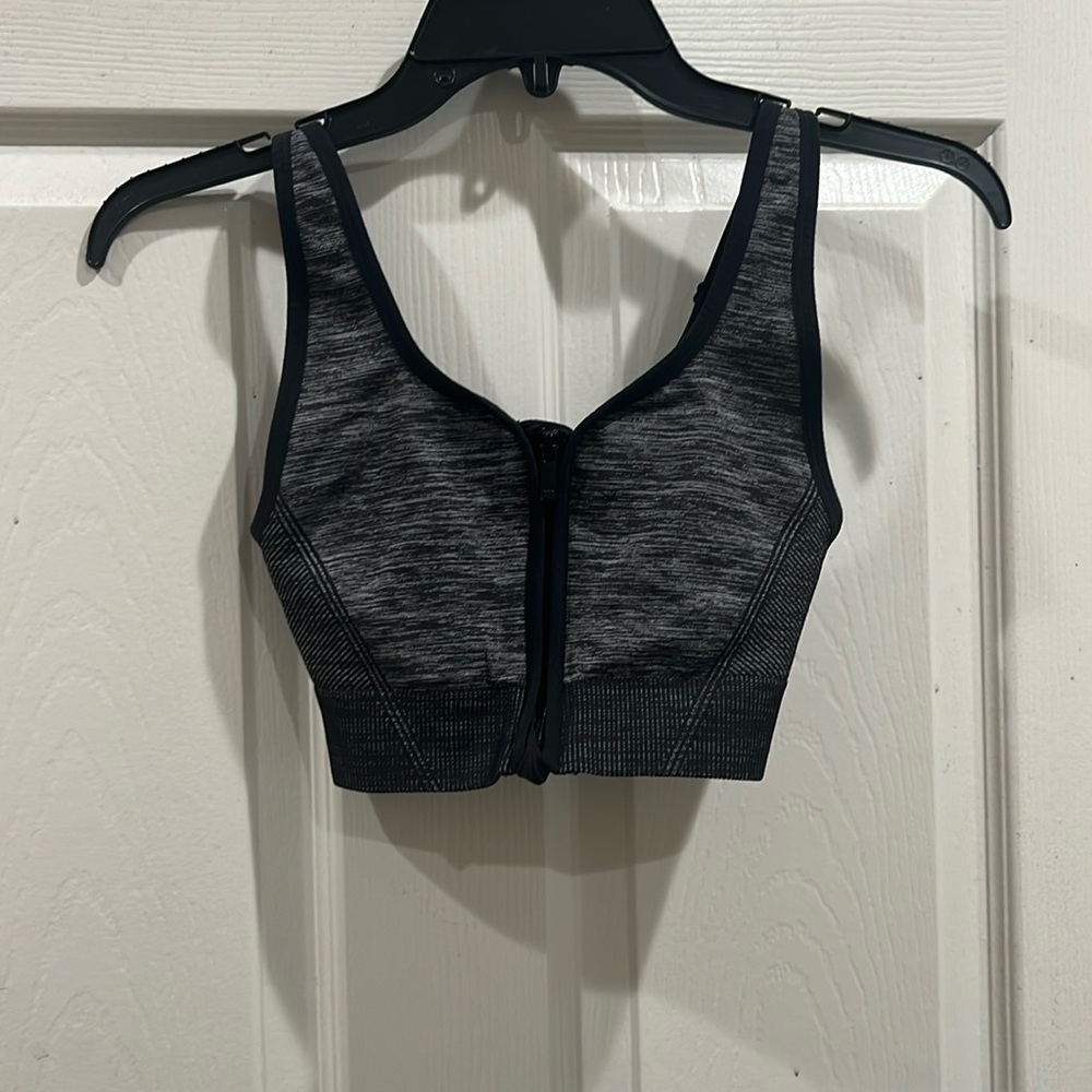 All in motion front zip sports bra